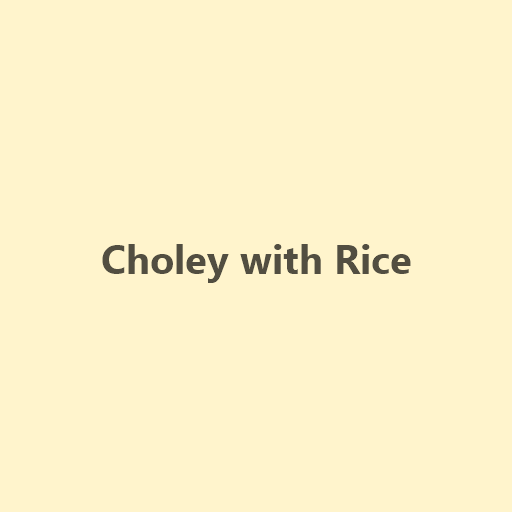 Choley with Rice