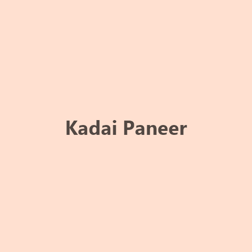 Kadai Paneer